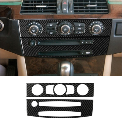 For BMW 5 Series E60 2004-2007 Carbon Fiber Center Console Interior Trim Panel