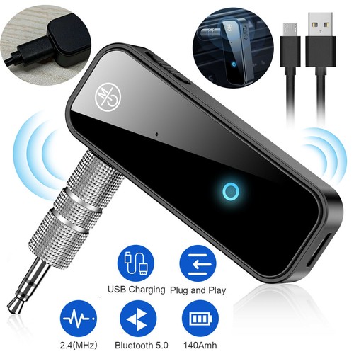 USB Wireless Bluetooth 5.0 Transmitter Receiver 2in1 Audio Adapter 3.5mm Aux Ca〕 - Bild 1 von 14