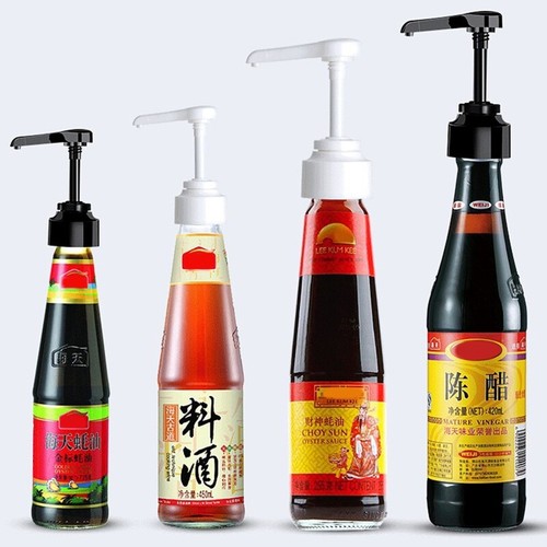 5pcs Kitchen Syrup Pump Liquid Dispenser Juice Bottle Replacement for Shampoo - Afbeelding 6 van 10