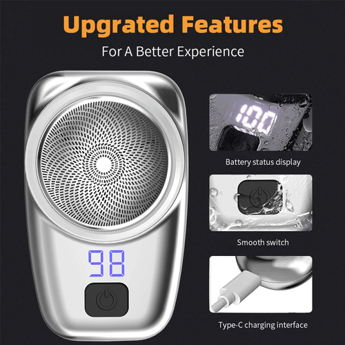 Nueva afeitadora eléctrica USB recortadora afeitadora recargable pelo barba máquina de afeitar EE. UU. - Imagen 17 de 26