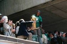 The Boston Celtics during the 1981 NBA Championship Victory Parade- Old Photo