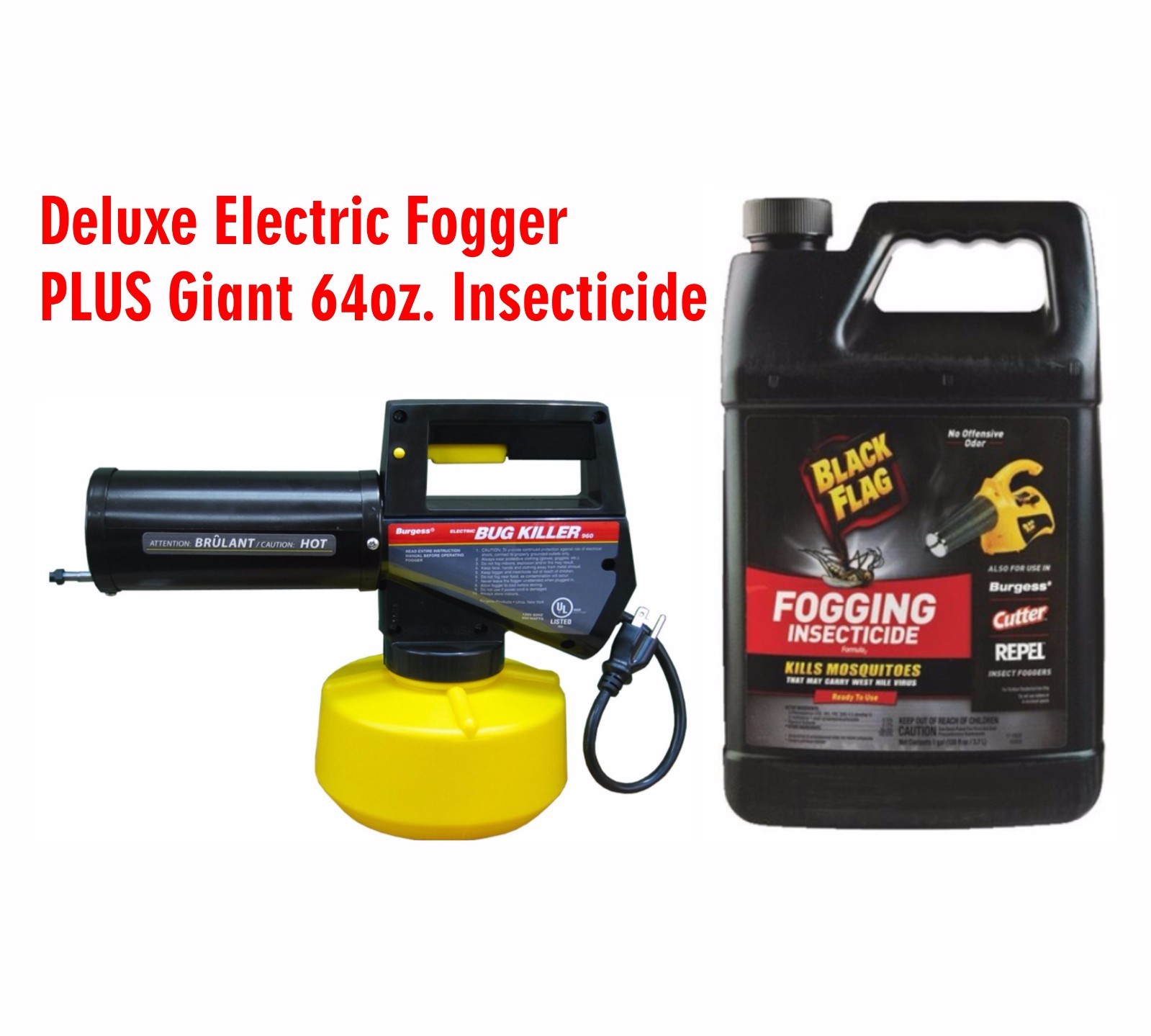 Electric Powered Mosquito / Bug / Insect Fogger Plus 64oz. Insecticide