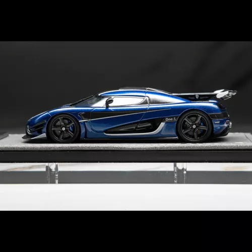 GRYNING 1:43 Koenigsegg One:1 Blue Carbon Diecast Model Car Collection - Picture 6 of 8