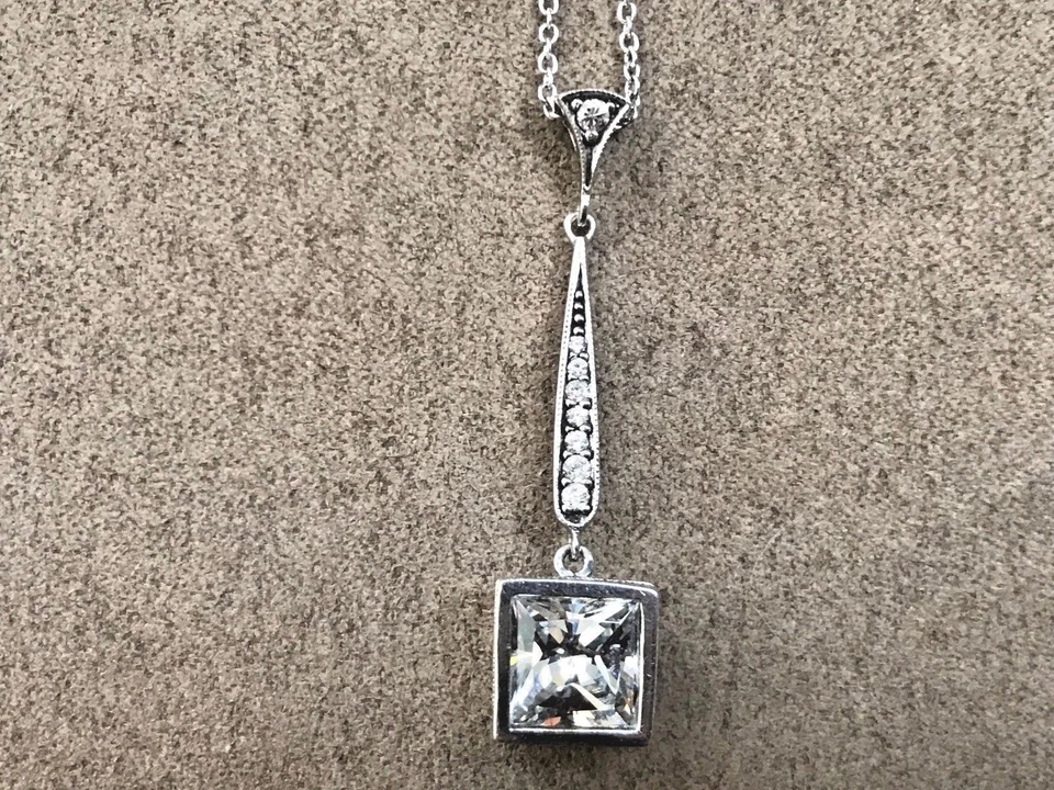 Collar gota topacio plata de ley 925 QVC Foto 4 de 4