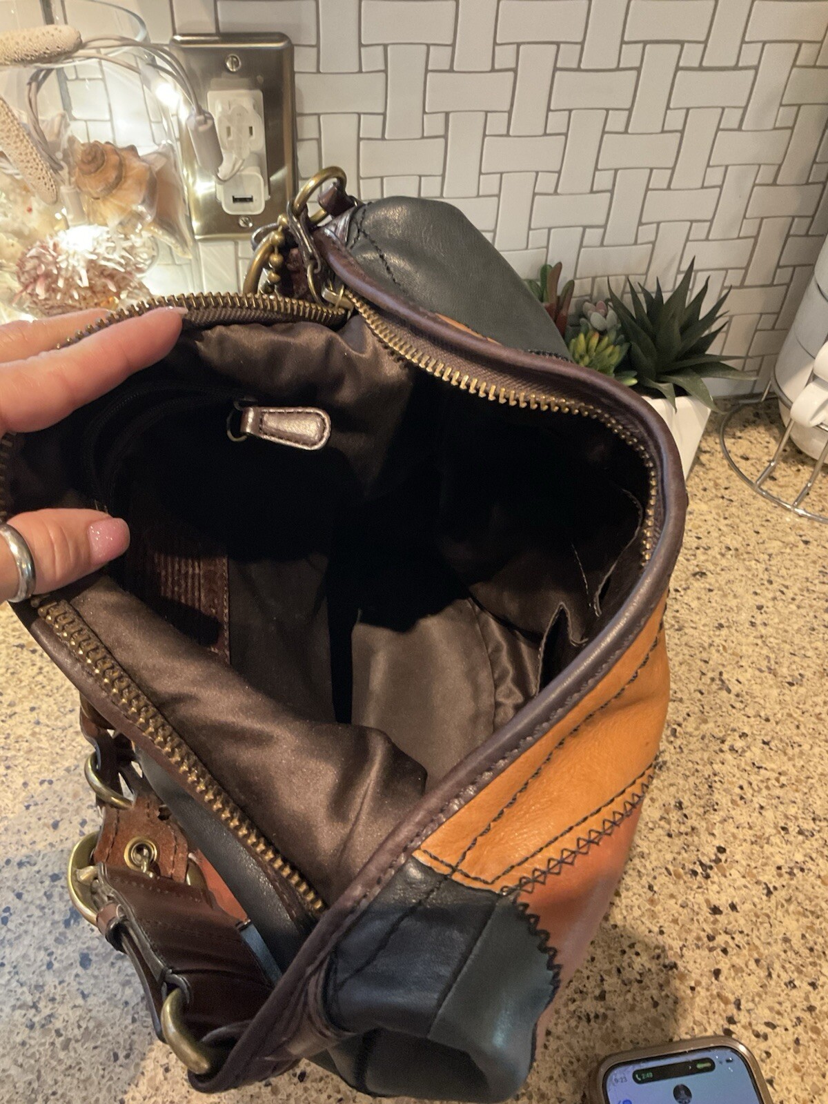 Coach PATCHWORK Leather Large Duffle Bleecker Bag… - image 11