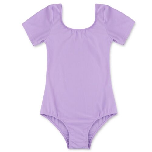 Kid Girl Leotard Ballet Dance Short Sleeves Tank Leotard Cami Gymnastic Bodysuit - Picture 60 of 88