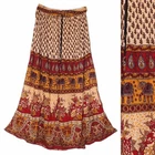 Indian Ethnic Floral Long Maxi Broomstick Skirt For Women Hippie Gypsy Boho P145