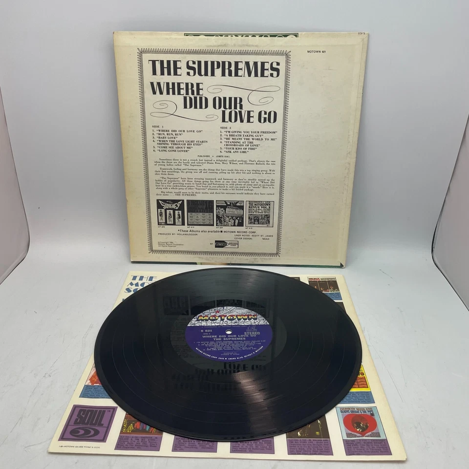 The Supremes ‎Where Did Our Love Go? Vinyl LP US 1964 Stereo Press VG+/VG+ - Image 2 of 2