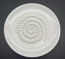 Artisano Designs White Ceramic Olio Grater Dipping Bowl Garlic Oil Italian