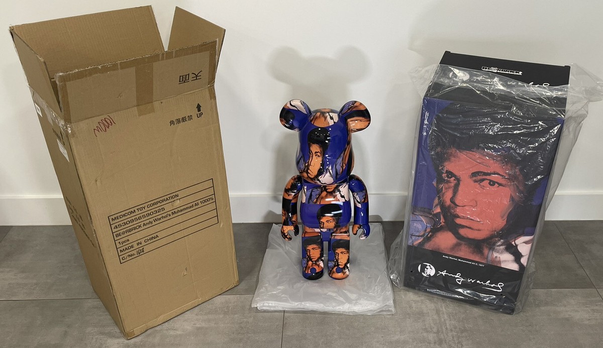 MEDICOM TOY - BE@RBRICK Andy Warhol&#39;s Muhammad 1000％ Be@rbrick Andy Warhol's Muhammad Ali 1000% Collectible