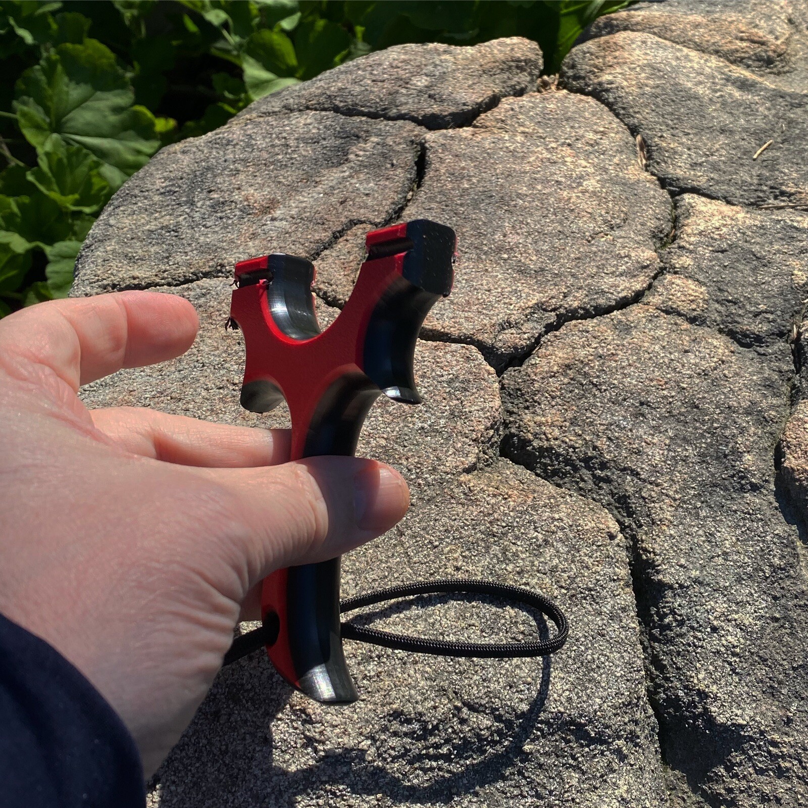 Raven HDPE Hunting Slingshot OTT. Custom Handmade. R/B/R eBay