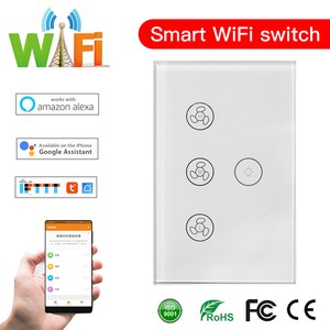 Wifi Smart Ceiling Fan Controller Wall Switch Touch Panel For