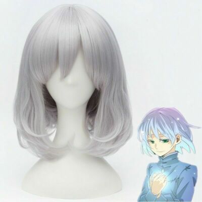 Howl's Moving Castle Sophie Hatter Short Silvery White Bob Heat Cosplay QF