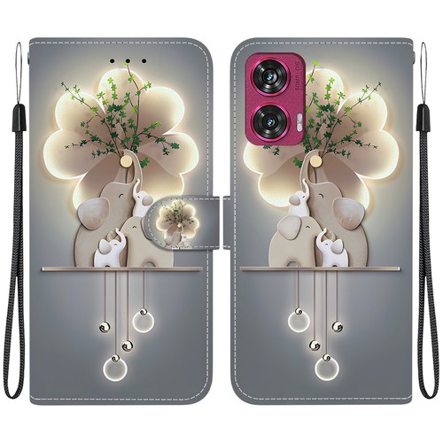 For Motorola Moto Edge 50 Fusion MOTO G Powe 2024 Leather Flip Wallet Case Cover - Picture 17 of 32
