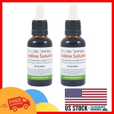 Set of 2 - 2.2 Lugol's Iodine Solution  2x1 Fl Oz for First Aid  Purification