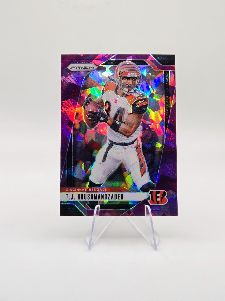 T.J. Houshmandzadeh 2024 Panini Prizm Purple Ice SP /225 #63 Bengals