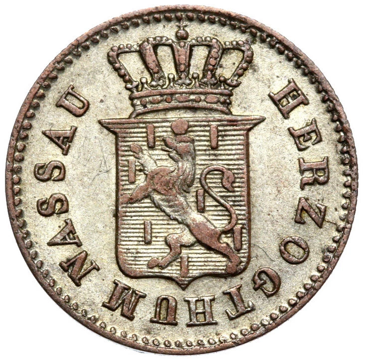 Nassau – William I. - Coin - 1 Kreuzer 1832 - Silver - Image 2 of 2