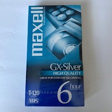 New - Maxell GX-Silver High Quality VHS Blank Video Cassette Tape T-120 6-Hour
