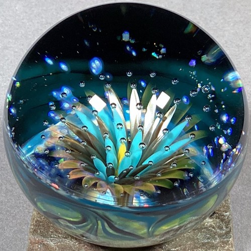 Vortex Marble Handmade by Bill Grout 2.07" Energetic Metals 031625 Boro Glass - Picture 10 of 14