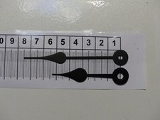 Uhrzeiger "Favorit", Aluminium, schwarz, Stundenzeiger 53 mm, Minutenzeiger