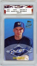 2000 Topps #TTA10 Ben Sheets Rookie Card Autograph AGC 10 Gem Mint