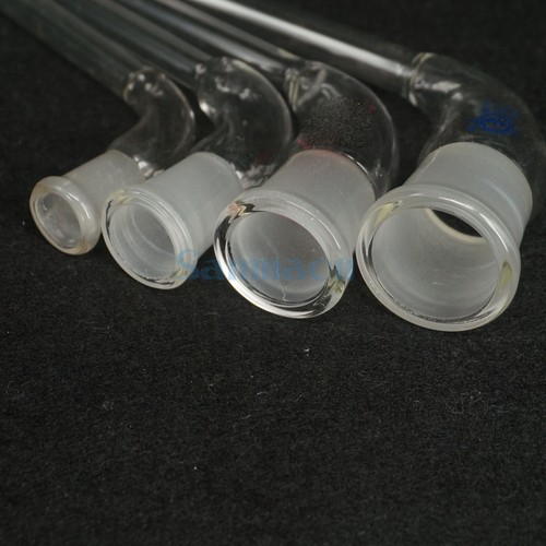 #14/#19/2#4/29# Adattatore giunto vetro distillazione curva 105° con tubo dritto - Foto 3 di 17