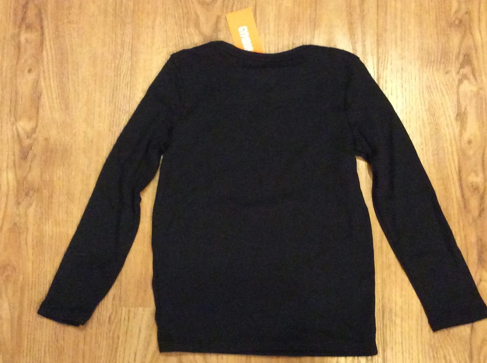 NUEVO CON ETIQUETAS Camisa Gymboree Niñas Manga Larga Negra Alegre Nevada Acogedora Talla 5 Foto 2 de 2