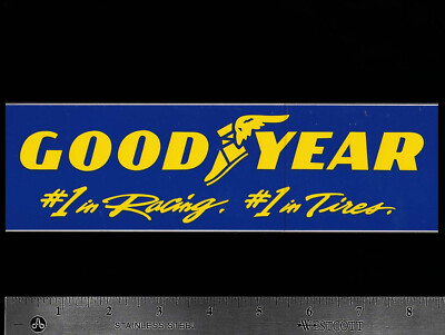 GOOD YEAR - #1 In Racing #1 In Tires - Orig. Vintage Racing Decal/Sticker NASCAR