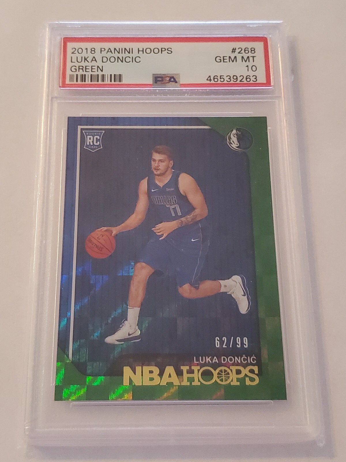 2018 19 PSA 10 Hoops Luka Doncic # 268 Green /99