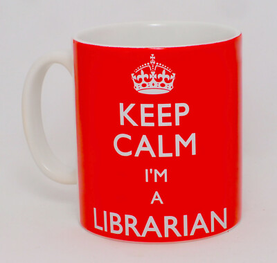 Keep Calm I'm A Librarian Becher kann Bibliothek personalisieren Buch leises Lesen Geschenk