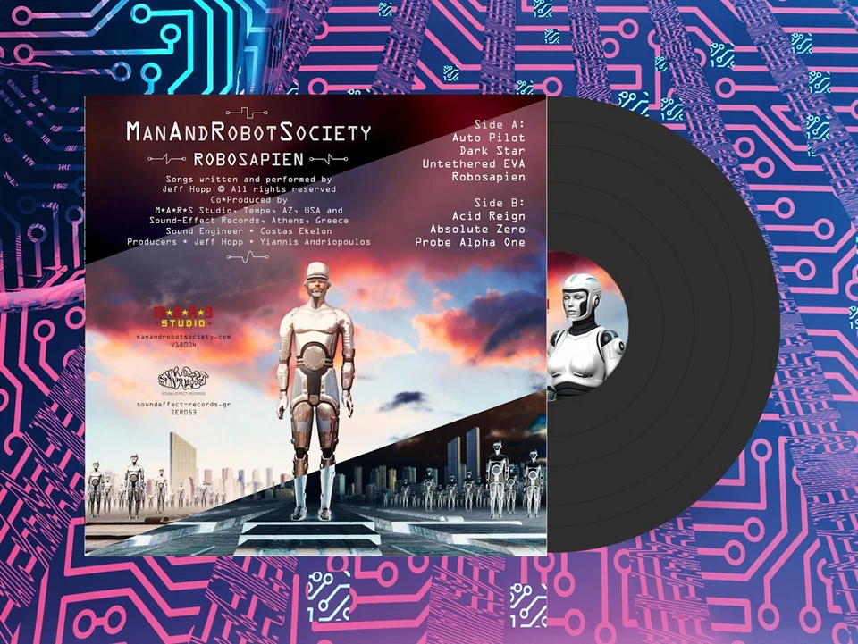 ROBOSAPIEN - Limited Edition Black Vinyl Record by Man and Robot Society - Image 2 of 4