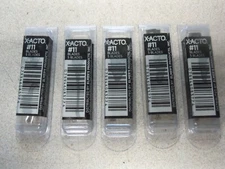 X-Acto #11 Blade Dispenser Graphic Knife Refill Blades  5packs of 5. 25 total