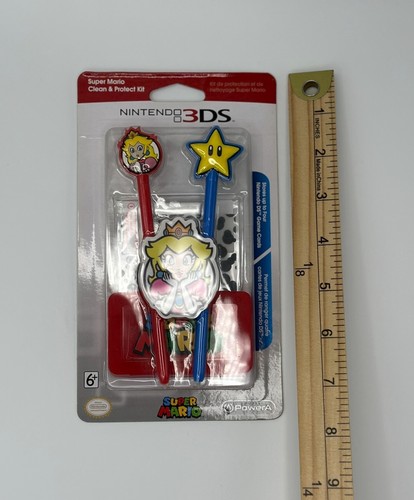 Nintendo 3DS/XL Super Mario Clean & Protect Kit Peach & Star Stylus PowerA Retro - Afbeelding 9 van 10