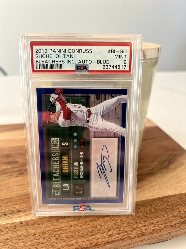 2019 Shohei Ohtani Donruss-Bleachers Inc. Auto /99 PSA 9-2nd yr! 1st to 50-50