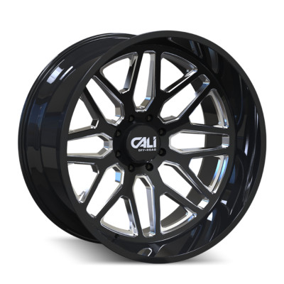 Cali Off-Road Invader 9115 Gloss Black/Milled Spokes 26X14 6-139.7 -76 mm 106.1 