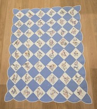 48-State Flower  Bird Quilt, 62" x 82"