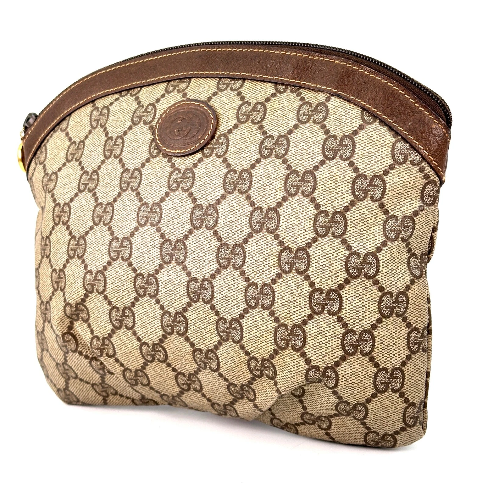 GUCCI Pochette d'accessoires Cuir Cosmétique Sac à main Authentique