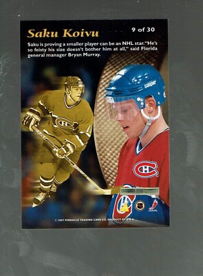 1996-97 Pinnacle Mint. Bronze Card. Saku Koivu #9 of 30 | eBay