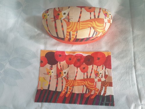 Rosina Wachtmeister Orange Cats Sunglasses Glasses Hard Case + Cleaning Cloth BN - Picture 2 of 12