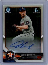 2018 Bowman Draft #CDA-JSC Jayson Schroeder Chrome Draft Pick Autographs