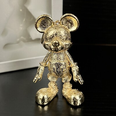 New In Box Disney x Baublebar Gold Metallic Mickey Mouse Bag Charm