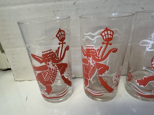 2 Vintage Federal Glass Swanky Swigs Drunk Elephant by Streetlight Pyro Glazed - Picture 3 of 6