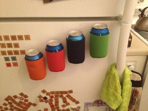 2 Can Holders With Magnets, Koozies, Coozies, Beer, Tailgate, Holiday, Golf Cool - Picture 3 of 12