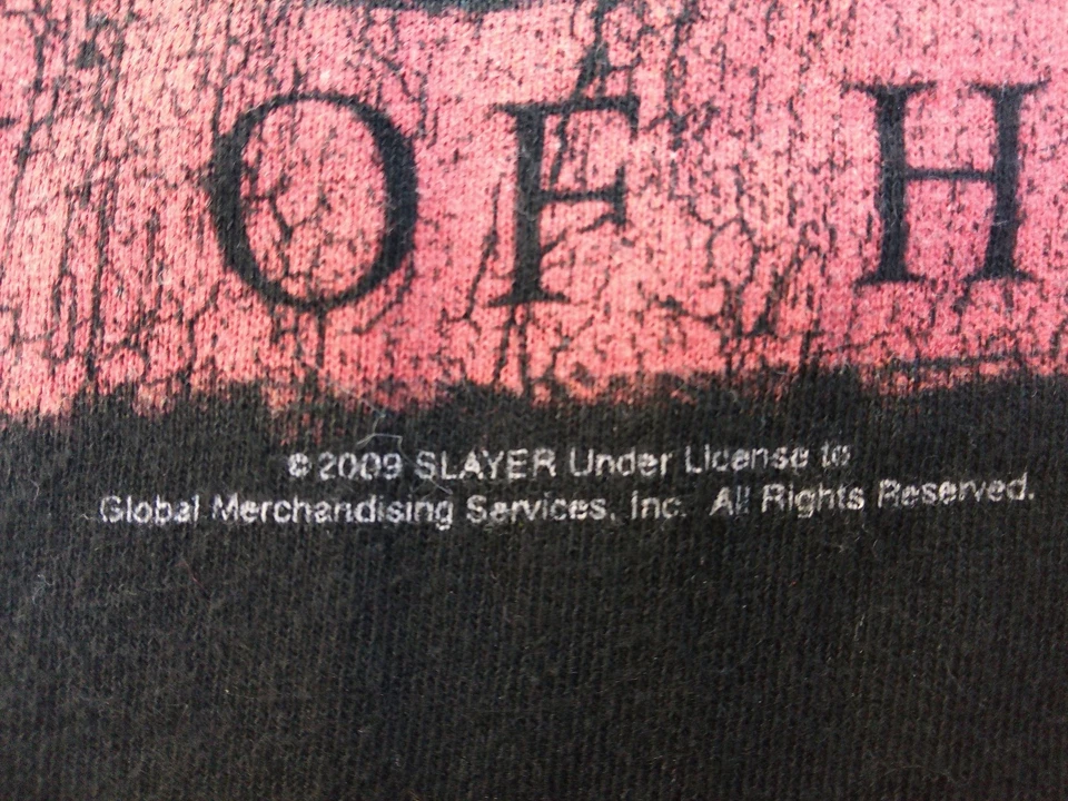 Camiseta vintage Slayer South Of Heaven 2009 negra para hombre talla XL Foto 3 de 4