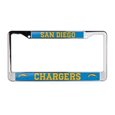 San Diego Chargers NFL 3D Polyurethane Domed Chrome License Plate Frame Car-SUV