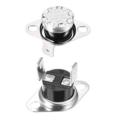 uxcell KSD301 Thermostat 70°C/158°F 10A N.C Adjust Snap Disc Temperature Swit...