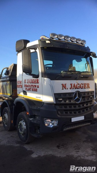 DachträGer + Leds + LED Spots FüR Mercedes Arocs Bigspace Lkw Aus Edelstahl-image