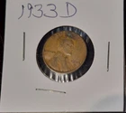 1933 D Lincoln Wheat Cent, Penny Fine condition
