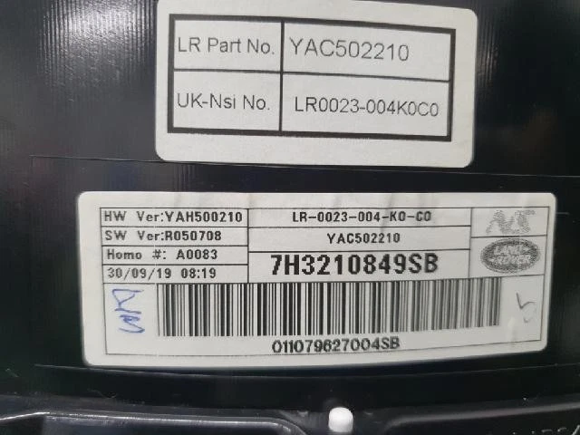 Land Rover Range Rover Sport TDV6 2007 grupos de instrumentos 7H3210849SB Foto 4 de 4