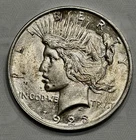 1923 Peace dollar, uncirculated BU tremendous luster, 90% Silver